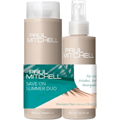 450ml Paul Mitchell Save On Summer Duo Shampoo Two (Shampoo 300ml + Spray 150ml) 450ml Paul Mitchell Save On Summer Duo Shampoo Two (Shampoo 300ml + Spray 150ml)