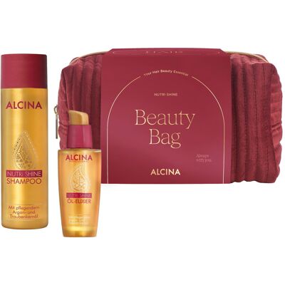 300ml Alcina Nutri Shine Geschenk-Set (Shampoo 250ml + Elixier 50ml + Tasche) 300ml Alcina Nutri Shine Geschenk-Set (Shampoo 250ml + Elixier 50ml + Tasche)