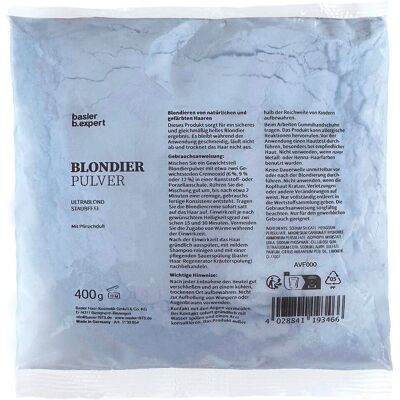 basler Blondierpulver Ultrablond 400 g basler Blondierpulver Ultrablond 400 g