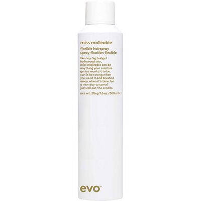 Evo Miss Malleable Flexible Hairspray mittlerer Haltstarker Halt 300 ml Evo Miss Malleable Flexible Hairspray mittlerer Haltstarker Halt 300 ml