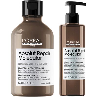 L'Oréal Professionnel Paris Serie Expert Absolut Repair Molecular Set 1 Shampoo + Rinse Off Serum L'Oréal Professionnel Paris Serie Expert Absolut Repair Molecular Set 1 Shampoo + Rinse Off Serum