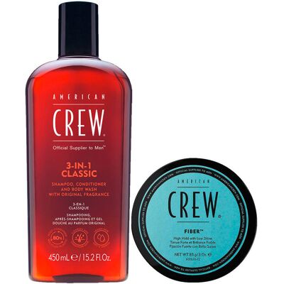 American Crew Fiber + 3in1 Classic Set big American Crew Fiber + 3in1 Classic Set big