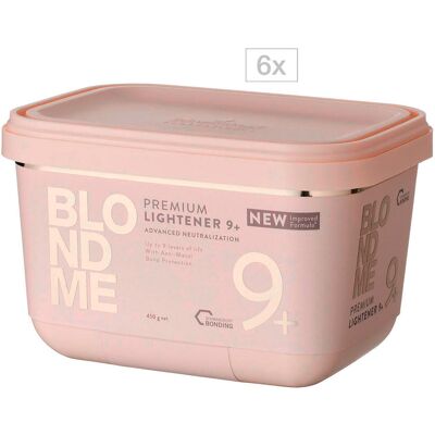 Schwarzkopf Professional BLONDME Premium Lightener 9+ 6er Set 6 x 450 g Schwarzkopf Professional BLONDME Premium Lightener 9+ 6er Set 6 x 450 g