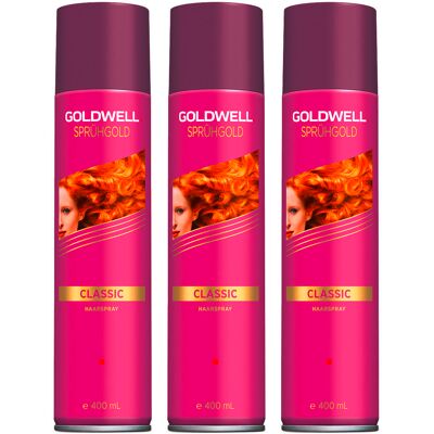 Goldwell Sprühgold Classic Haarspray 3er Set Medi 3 x 400 ml Goldwell Sprühgold Classic Haarspray 3er Set Medi 3 x 400 ml