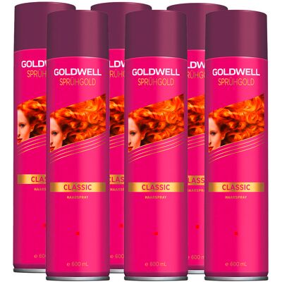 Goldwell Sprühgold Classic Haarspray 6er Set Maxi 6 x 600 ml Goldwell Sprühgold Classic Haarspray 6er Set Maxi 6 x 600 ml