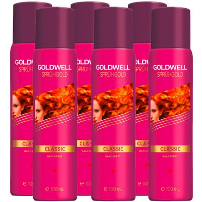 Goldwell Sprühgold Classic Haarspray 6er Set Mini 6 x 100 ml Goldwell Sprühgold Classic Haarspray 6er Set Mini 6 x 100 ml