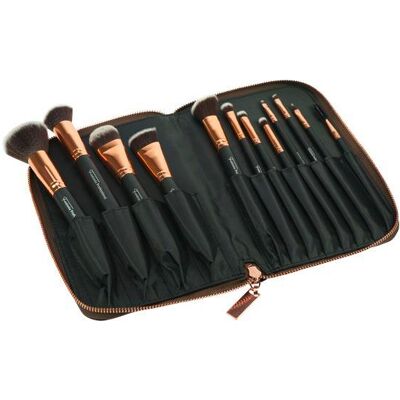 Fantasia Pinsel-Set - 12-teilig, Schwarz/Kupfer, Synthetik-Haar Fantasia Pinsel-Set - 12-teilig, Schwarz/Kupfer, Synthetik-Haar