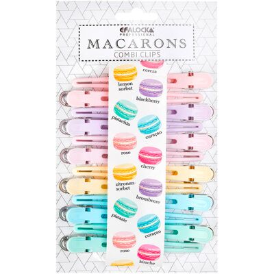 Efalock Macarons Combi Abteilclips sortiert pastell 6 x 2 Stück Efalock Macarons Combi Abteilclips sortiert pastell 6 x 2 Stück