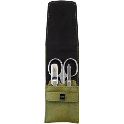 Nippes Maniküre Set Verde Eukalyptus Leder 3-teilig Nippes Maniküre Set Verde Eukalyptus Leder 3-teilig