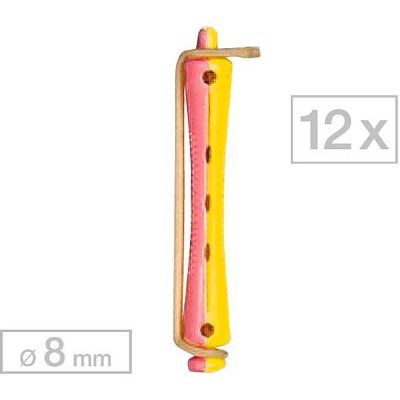 Efalock Dauerwellwickler kurz Gelb/Rosa Ø 8 mm, Pro Packung 12 Stück Efalock Dauerwellwickler kurz Gelb/Rosa Ø 8 mm, Pro Packung 12 Stück