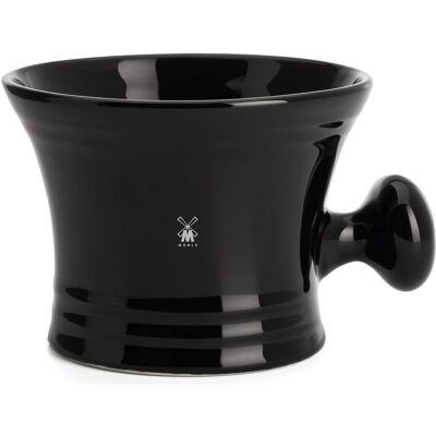 Mühle Modell RN46 - Schwarzes Porzellan Rasierbecher - Traditioneller Barbierstil Mühle Modell RN46 - Schwarzes Porzellan Rasierbecher - Traditioneller Barbierstil