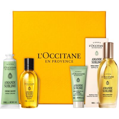 225ml L'Occitane Amande Sublime Geschenkset (Öl 100ml + Duschöl 75ml + Handcreme 30ml + Konzentrat 20ml) 225ml L'Occitane Amande Sublime Geschenkset (Öl 100ml + Duschöl 75ml + Handcreme 30ml + Konzentrat 20ml)