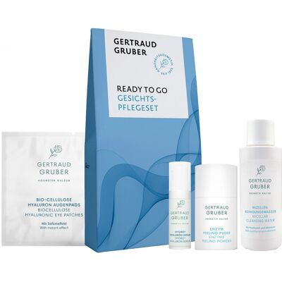GERTRAUD GRUBER Ready to Go Gesichtspflegeset (Puder 10g + Reinigungswasser 50ml + Serum 5ml + Pads 1 Paar) GERTRAUD GRUBER Ready to Go Gesichtspflegeset (Puder 10g + Reinigungswasser 50ml + Serum 5ml + Pads 1 Paar)