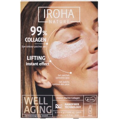 IROHA nature 99% Collagen Eye Contur Patches Set (6 x Patches + Activating Mist 20ml) IROHA nature 99% Collagen Eye Contur Patches Set (6 x Patches + Activating Mist 20ml)
