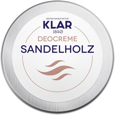 KLAR Deocreme Sandelholz 65 g KLAR Deocreme Sandelholz 65 g