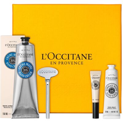 L'Occitane Karité Confort Handpflege Geschenkset (Creme 150ml + Öl 7,5ml + Peeling 30ml + Tubenschlüssel) L'Occitane Karité Confort Handpflege Geschenkset (Creme 150ml + Öl 7,5ml + Peeling 30ml + Tubenschlüssel)