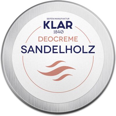 KLAR Deocreme Sandelholz 65 g KLAR Deocreme Sandelholz 65 g