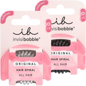 invisibobble Haargummis Set (schwarz + transparent) 6 Stück invisibobble Haargummis Set (schwarz + transparent) 6 Stück