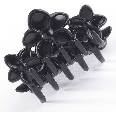 H+B Italia Haarklammer Blüten-Ornament Schwarz H+B Italia Haarklammer Blüten-Ornament Schwarz