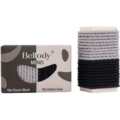 20 Stück Bellody Minis Haargummis Black/Gray 20 Stück Bellody Minis Haargummis Black/Gray