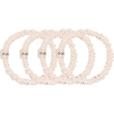 Dore & Rose Silk Scrunchie Set 4 Stück 1 cm Champagne Dore & Rose Silk Scrunchie Set 4 Stück 1 cm Champagne