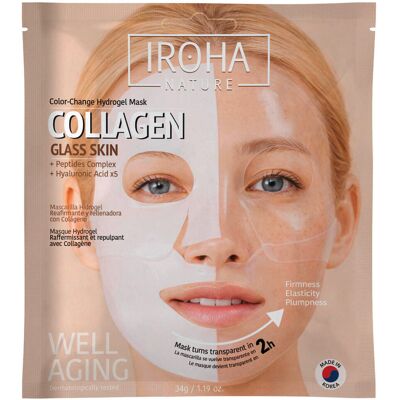 IROHA nature Colour Change Hydrogel Mask Collagen Glass Skin 34 g IROHA nature Colour Change Hydrogel Mask Collagen Glass Skin 34 g