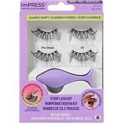 Kiss imPRESS Pre-glued Strip Lash Kit 03 Classy Wispy (2 Paar) Kiss imPRESS Pre-glued Strip Lash Kit 03 Classy Wispy (2 Paar)