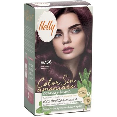 Nelly Permanente Farbe ohne Ammoniak 6/56 Granatrot Nelly Permanente Farbe ohne Ammoniak 6/56 Granatrot