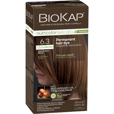 Biokap Nutricolor Delicato Rapid Haarfärbemittel R6.3 Dunkles Biokap Nutricolor Delicato Rapid Haarfärbemittel R6.3 Dunkles