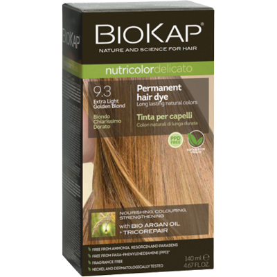 Biokap Nutricolor Delicato Haarfarbe 9.3 Extra helles Goldblond Biokap Nutricolor Delicato Haarfarbe 9.3 Extra helles Goldblond
