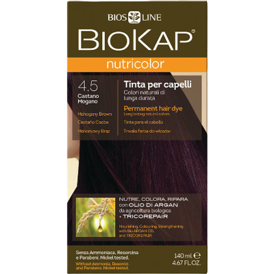 Biokap Nutricolor Haarfarbe 140 ml 4.5 Castaño Caoba Biokap Nutricolor Haarfarbe 140 ml 4.5 Castaño Caoba