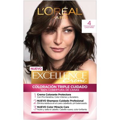 L'Oréal Paris Excellence Creme Permanente Haarfarbe 4 Kastanie L'Oréal Paris Excellence Creme Permanente Haarfarbe 4 Kastanie