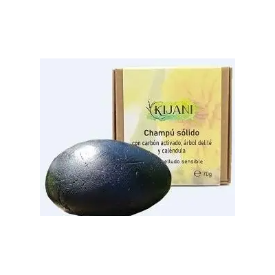 Kijani Festes Shampoo für empfindliches Haar - Aktivkohle - 70g Kijani Festes Shampoo für empfindliches Haar - Aktivkohle - 70g