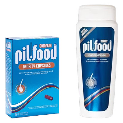 Pilfood Dichtepaket 60 Kapseln + Anti-Haarausfall-Shampoo 200 ml Pilfood Dichtepaket 60 Kapseln + Anti-Haarausfall-Shampoo 200 ml