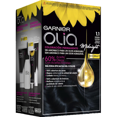 Garnier Olia Midright Permanente Haarfarbe 1.1 Schwarzer Saphir Garnier Olia Midright Permanente Haarfarbe 1.1 Schwarzer Saphir