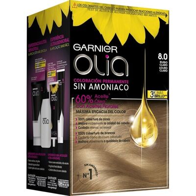 Garnier Olia Permanente Coloration 8.0 Rubio Claro Garnier Olia Permanente Coloration 8.0 Rubio Claro