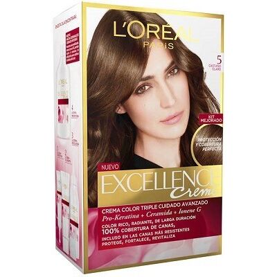 L'Oréal Paris Excellence Creme Permanente Haarfarbe 5 Castaño Claro L'Oréal Paris Excellence Creme Permanente Haarfarbe 5 Castaño Claro