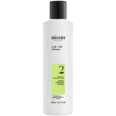 Nioxin System 2 - Shampoo - Natürliches Haar - Ausdünnung - 300 Ml Nioxin System 2 - Shampoo - Natürliches Haar - Ausdünnung - 300 Ml
