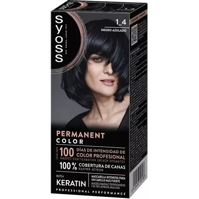 Syoss Permanente Haarfarbe, 1 Einheit 1.4-Bläulich Schwarz Syoss Permanente Haarfarbe, 1 Einheit 1.4-Bläulich Schwarz