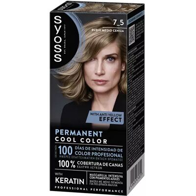 Syoss Permanente kühle Haarfarbe, 1 Einheit 7.5 – Mittelblond Syoss Permanente kühle Haarfarbe, 1 Einheit 7.5 – Mittelblond