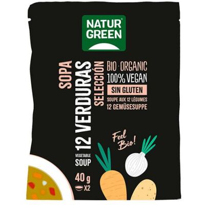 Naturgreen cological soup Selection of 12 Vegetables 40g 40 gr Naturgreen cological soup Selection of 12 Vegetables 40g 40 gr