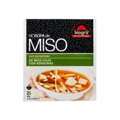 Biogra Misosuppe mit Gemüse 4 x 40 gr Biogra Misosuppe mit Gemüse 4 x 40 gr