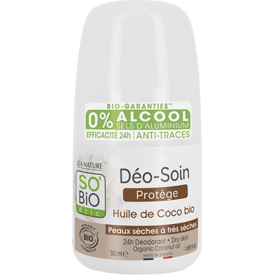 SO'BiO étic 24H Roll On Deo Protector Bio Kokosöl 50 ml SO'BiO étic 24H Roll On Deo Protector Bio Kokosöl 50 ml