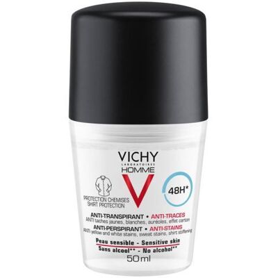 Vichy Homme Antitranspirant Anti-Flecken-Deodorant 48H Roll-On 50 ml Vichy Homme Antitranspirant Anti-Flecken-Deodorant 48H Roll-On 50 ml