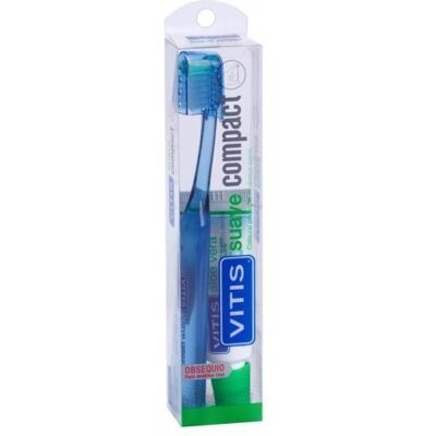 Vitis Kompakte mittlere Zahnbürste + Aloe 15 ml Vitis Kompakte mittlere Zahnbürste + Aloe 15 ml