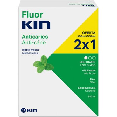 Kin Fluor Tägliche Mundspülung 2x500 ml Kin Fluor Tägliche Mundspülung 2x500 ml