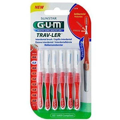 Sunstar Gum Trav-ler Cepillo Interdental iso1 1314 0.8mm 6 unidades Sunstar Gum Trav-ler Cepillo Interdental iso1 1314 0.8mm 6 unidades