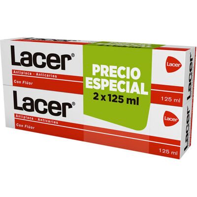 Lacer Anti-Plaque Anti-Karies Zahnpasta Duplo Lacer Anti-Plaque Anti-Karies Zahnpasta Duplo