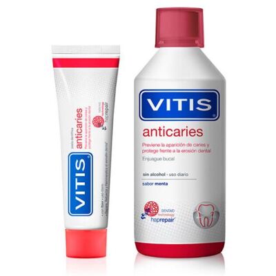Vitis Komplett Zahnpflege-Set - Zahnpasta & Mundspülung Vitis Komplett Zahnpflege-Set - Zahnpasta & Mundspülung