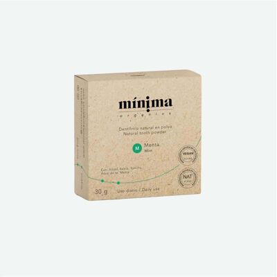 Mínima Organics Zahnpasta mit Minzpulver Dose 30 gr Mínima Organics Zahnpasta mit Minzpulver Dose 30 gr